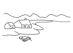 簡單的風景簡筆畫圖片